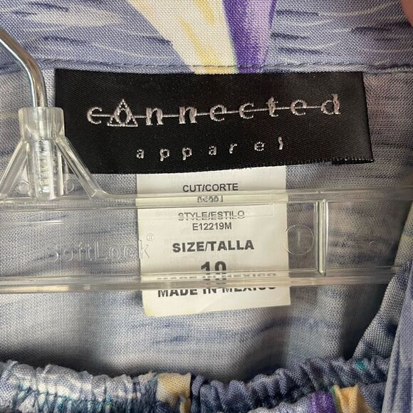 Connected Apparel Tropical Two Piece Matching Top and Cropped Pants Size 10 EUC - Picture 3 of 8